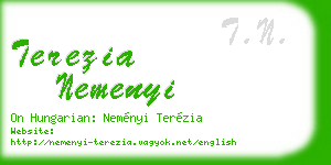 terezia nemenyi business card